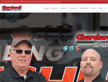 Tablet Screenshot of churchwellplumbing.com